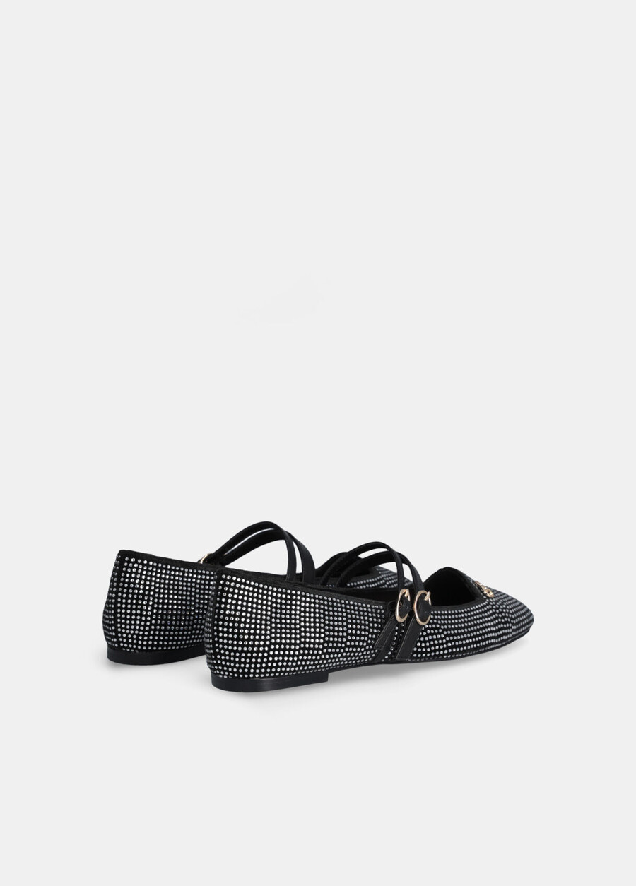 ballerinaskor med heltäckande strass