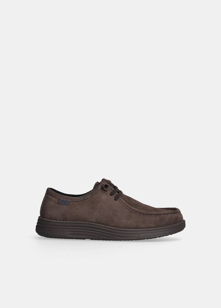 mocka loafers med snörning