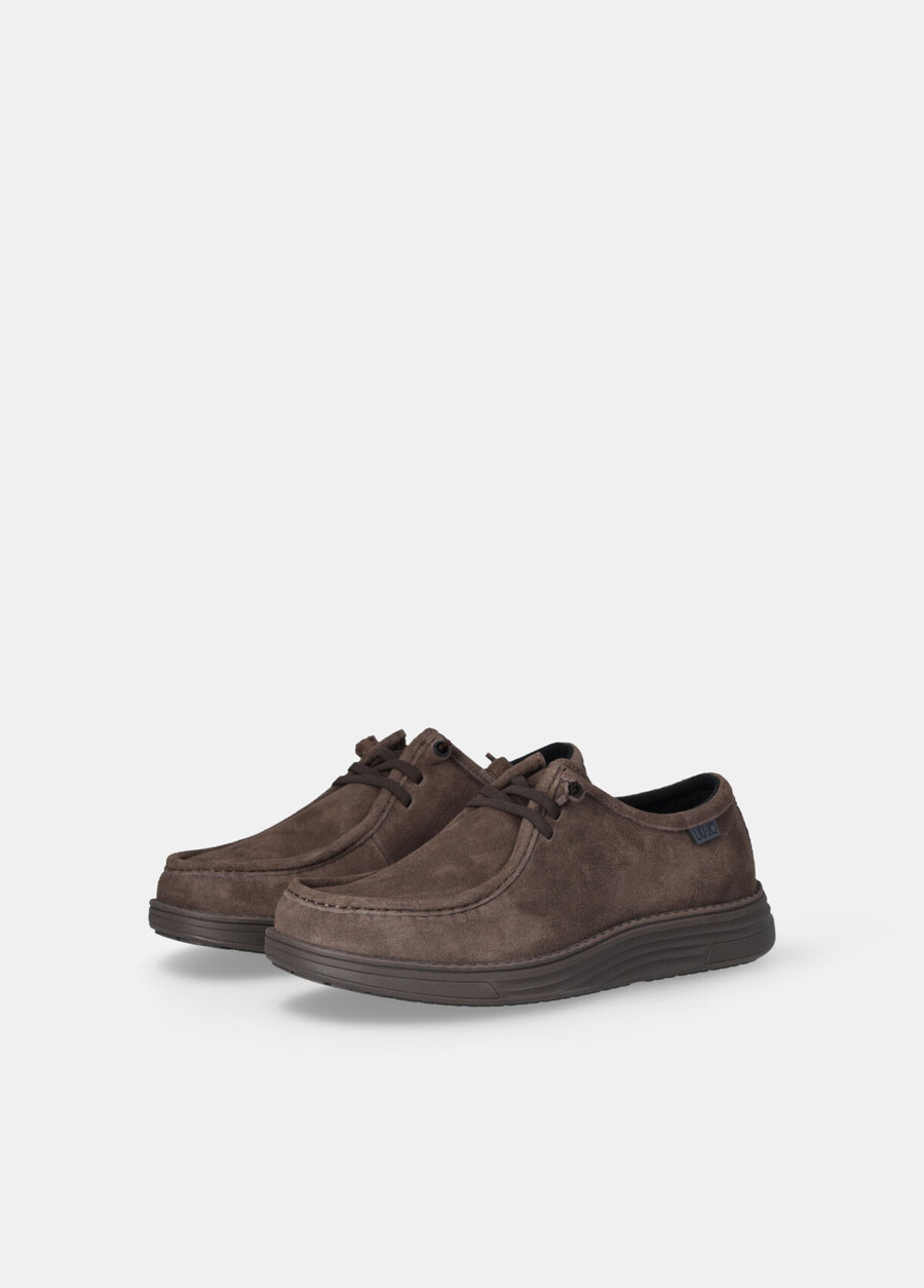 mocka loafers med snörning