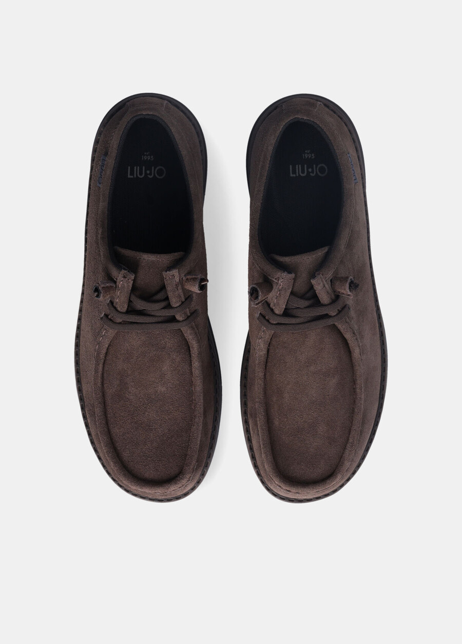 mocka loafers med snörning