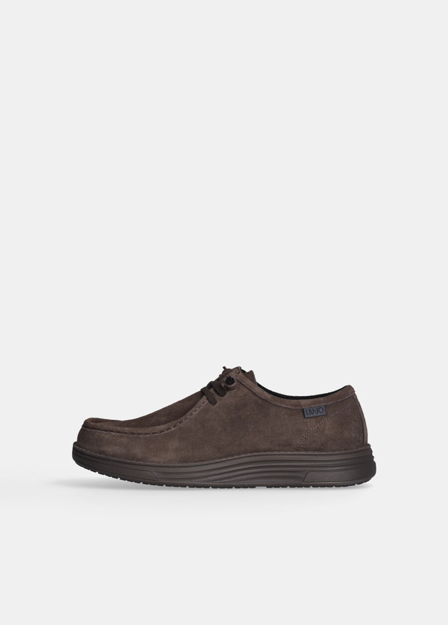 mocka loafers med snörning