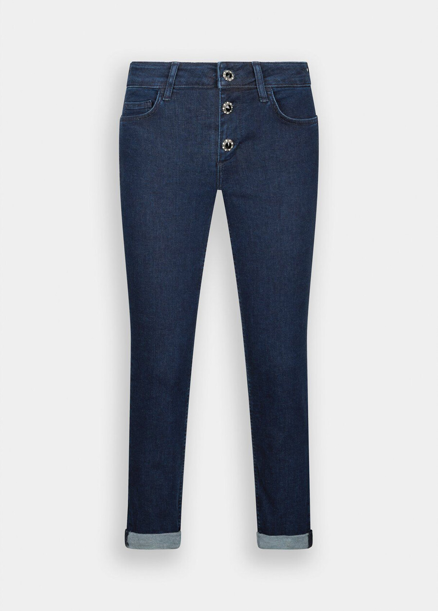 skinny jeans med uppvikningar