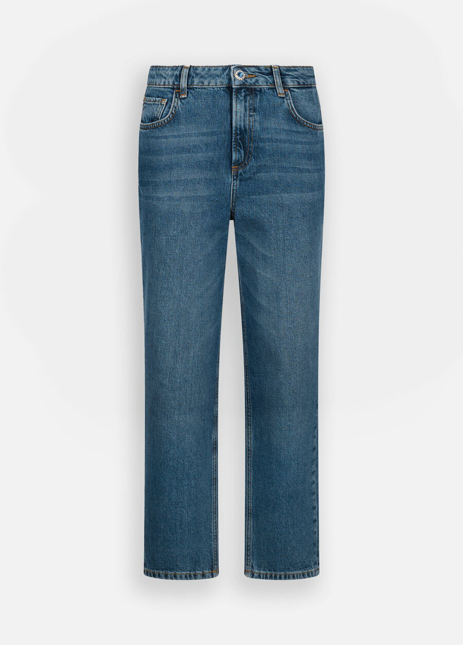 högmidjade raka jeans