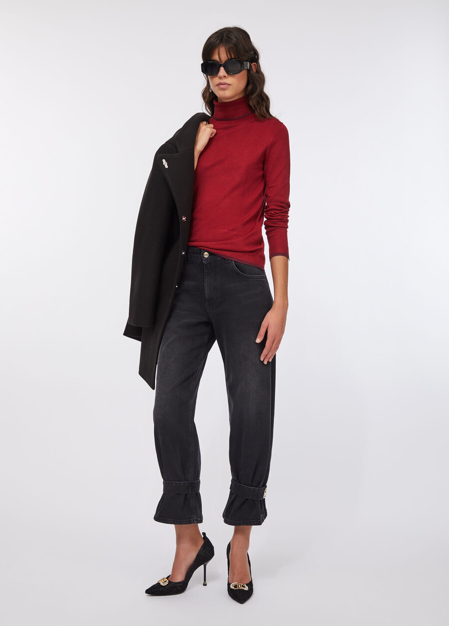 carrot-fit high rise jeans
