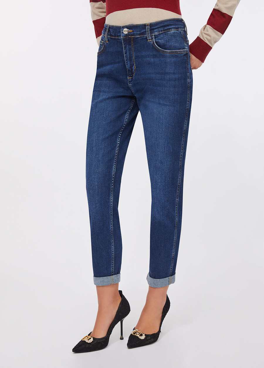 carrot-fit high rise jeans