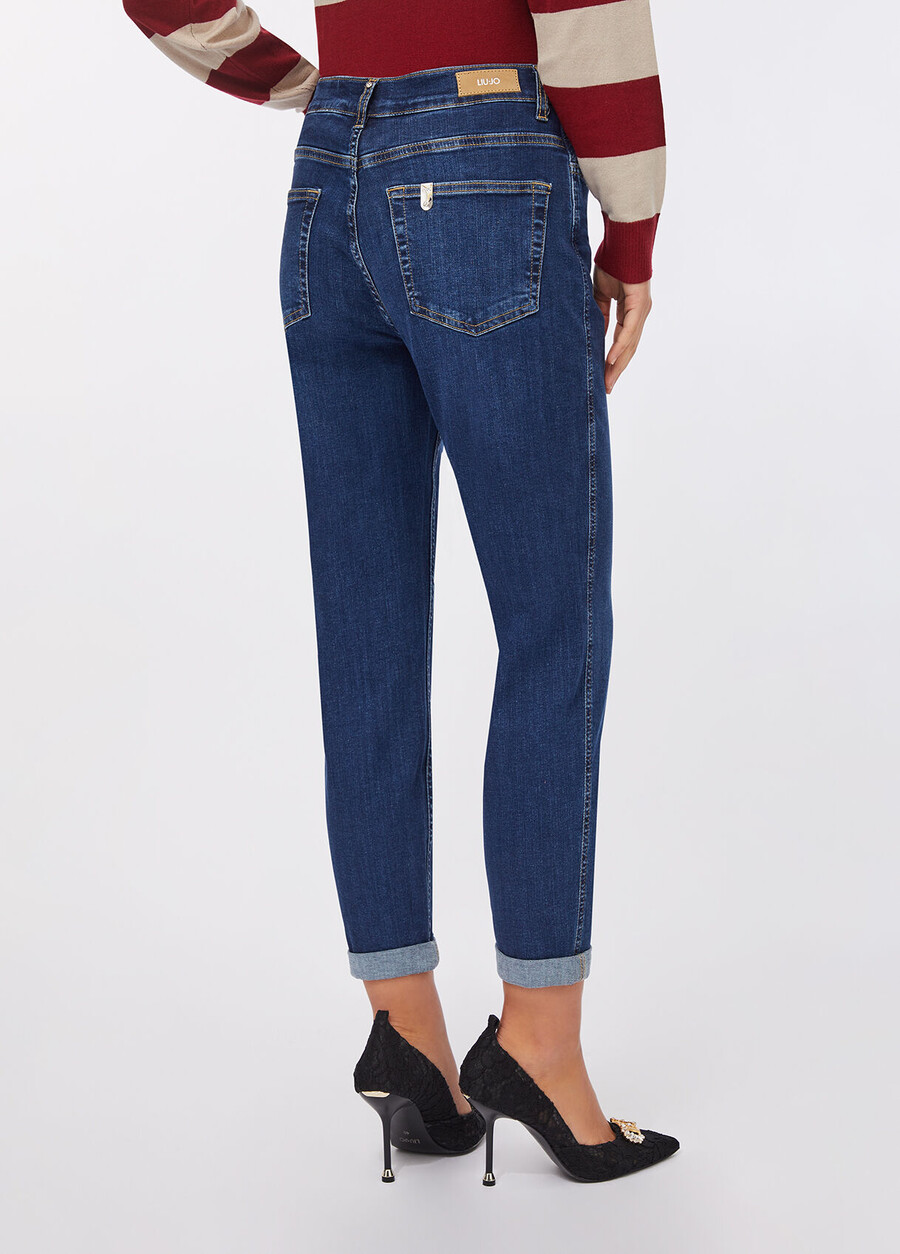 carrot-fit high rise jeans