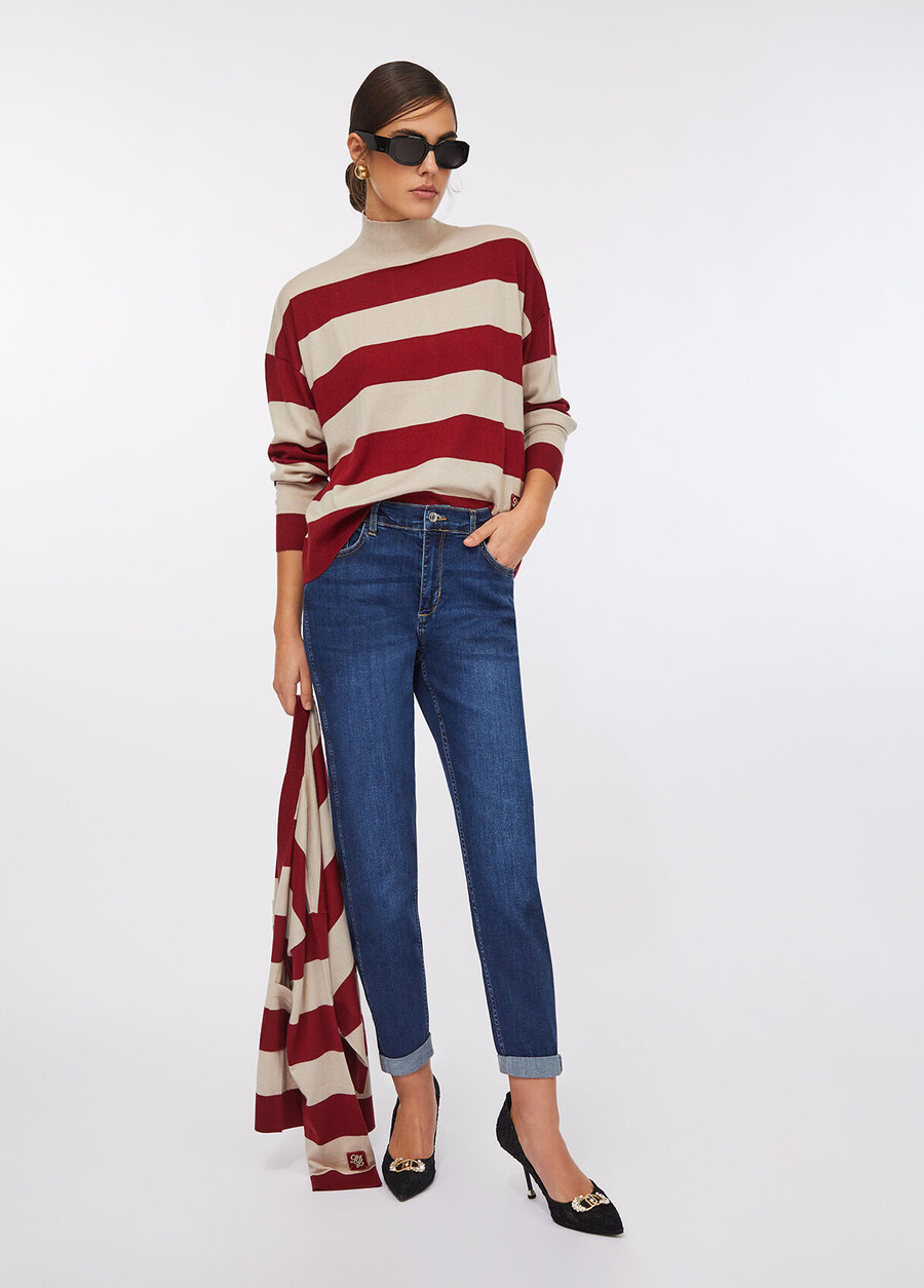 carrot-fit high rise jeans
