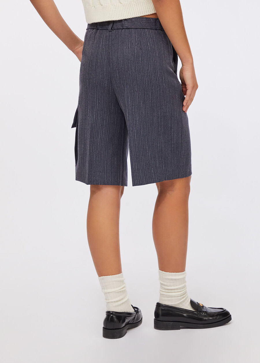 randiga flanellbermudashorts