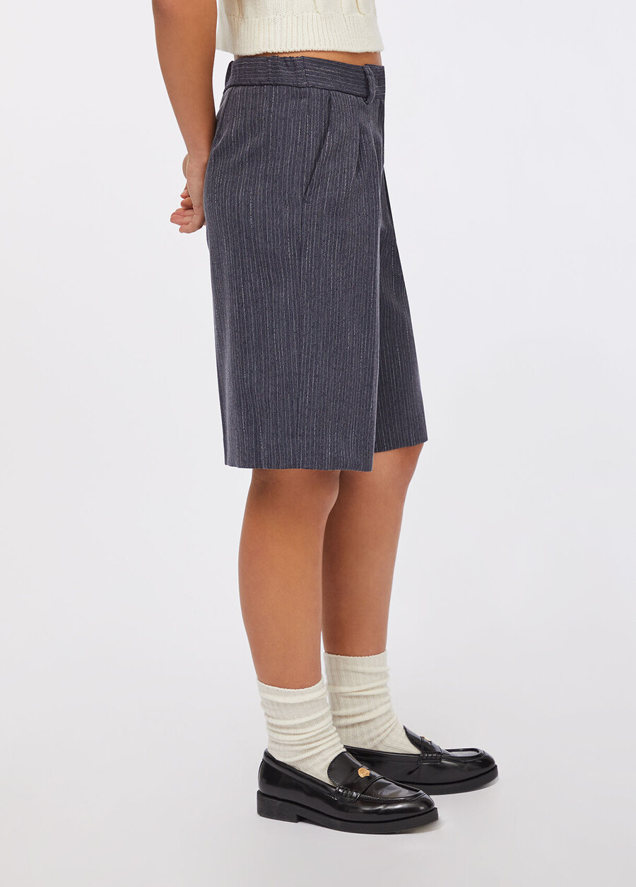 randiga flanellbermudashorts