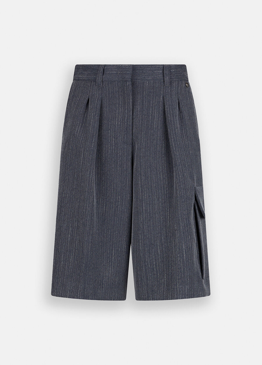 randiga flanellbermudashorts