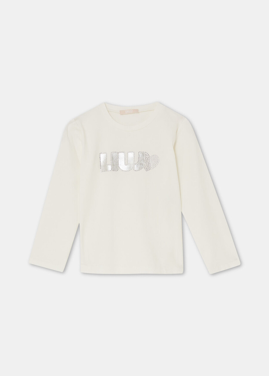 bomulls-t-shirt med logotyp