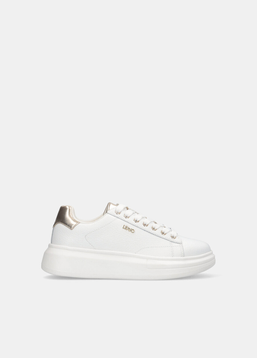 trummade lädersneakers