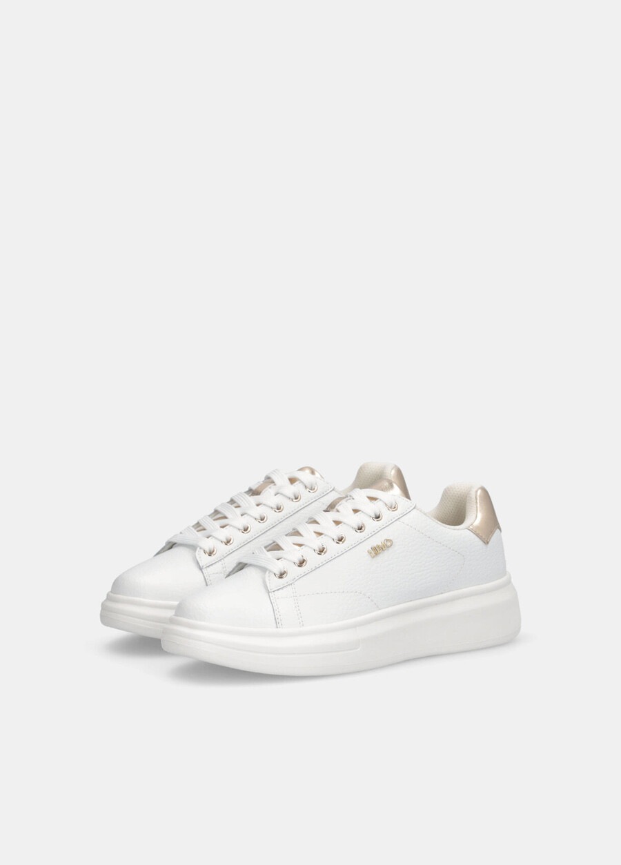 trummade lädersneakers