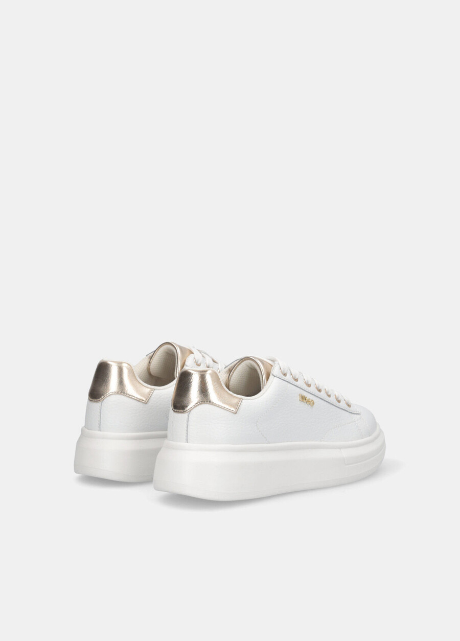 trummade lädersneakers