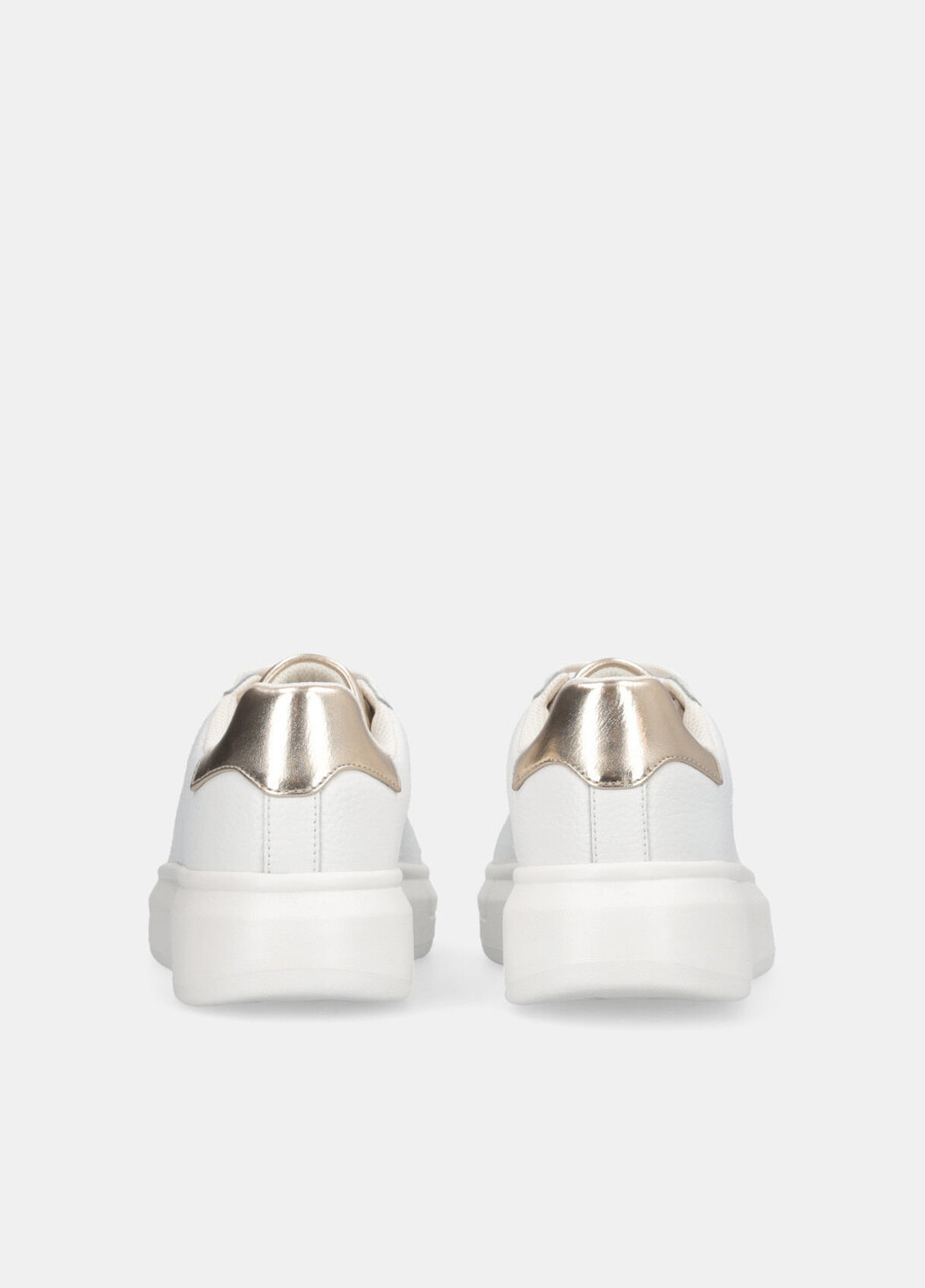 trummade lädersneakers