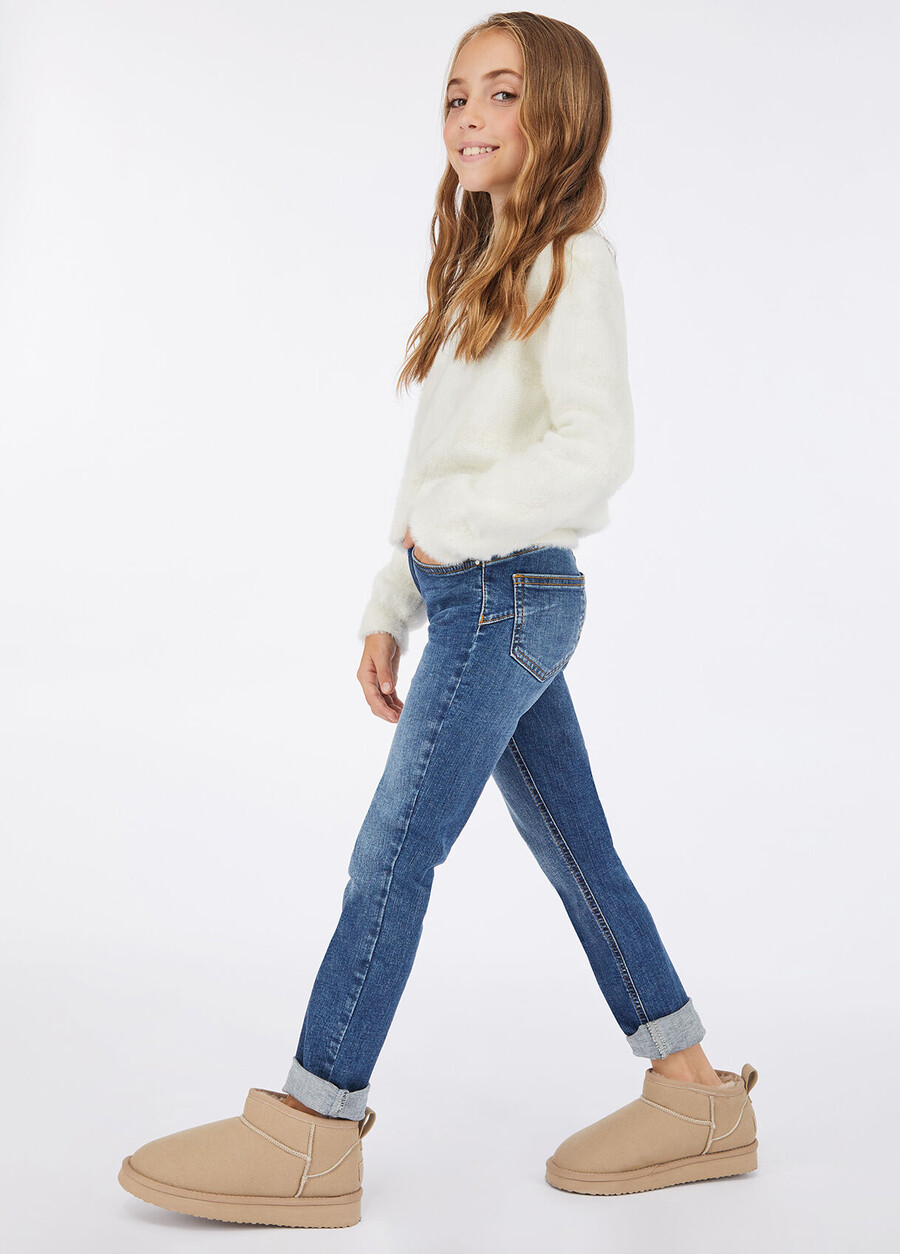 högmidjade bomullsjeans