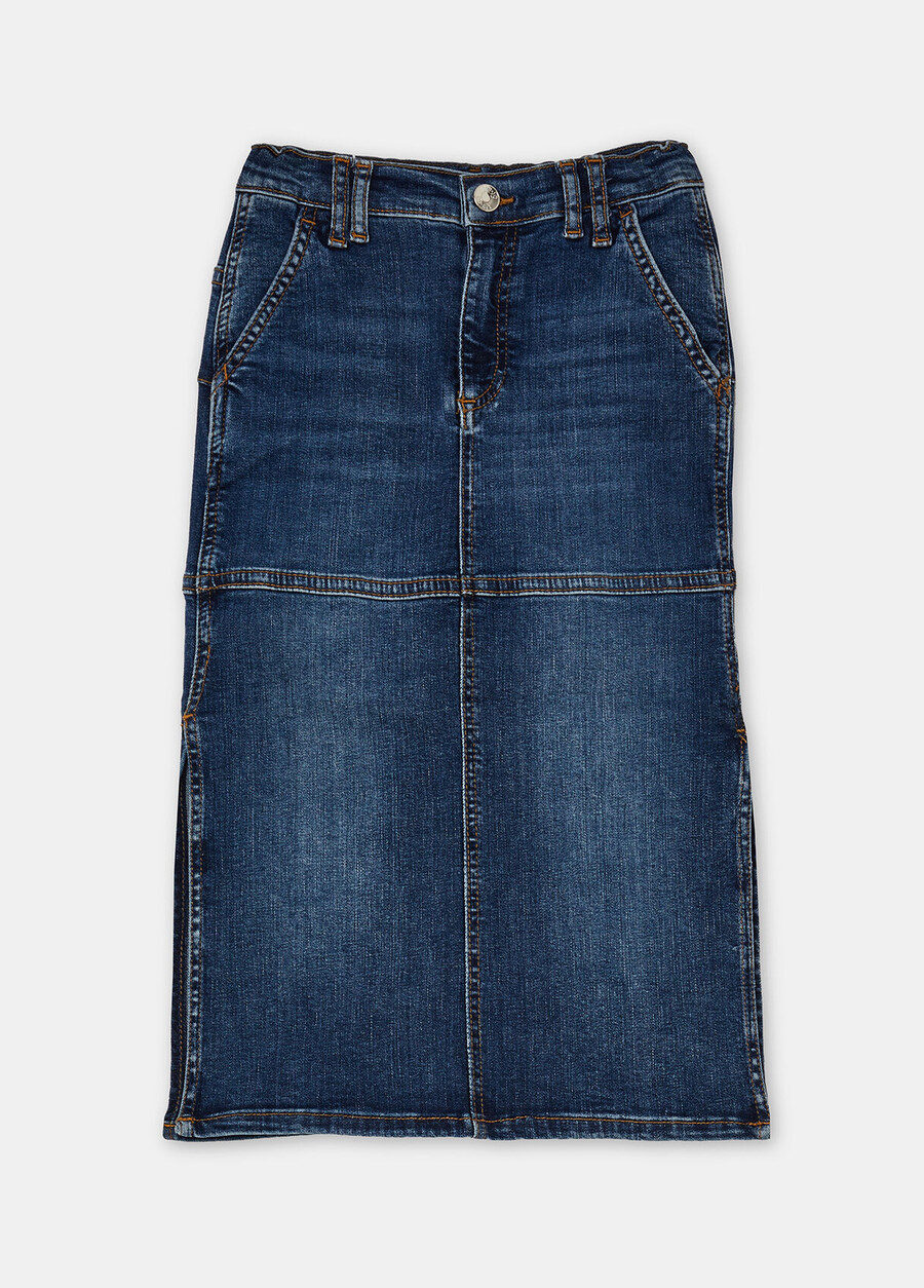 denim midikjol