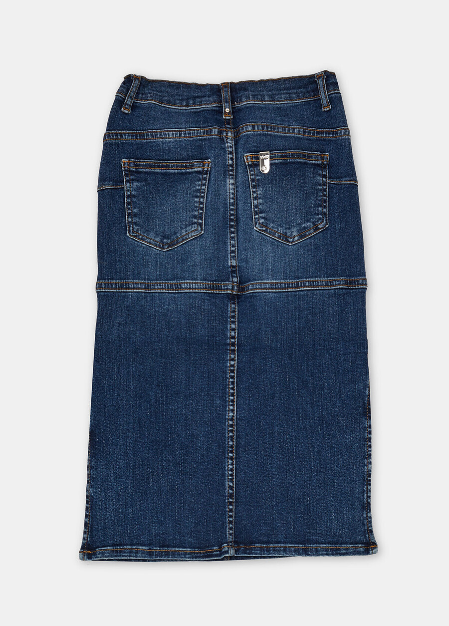 denim midikjol
