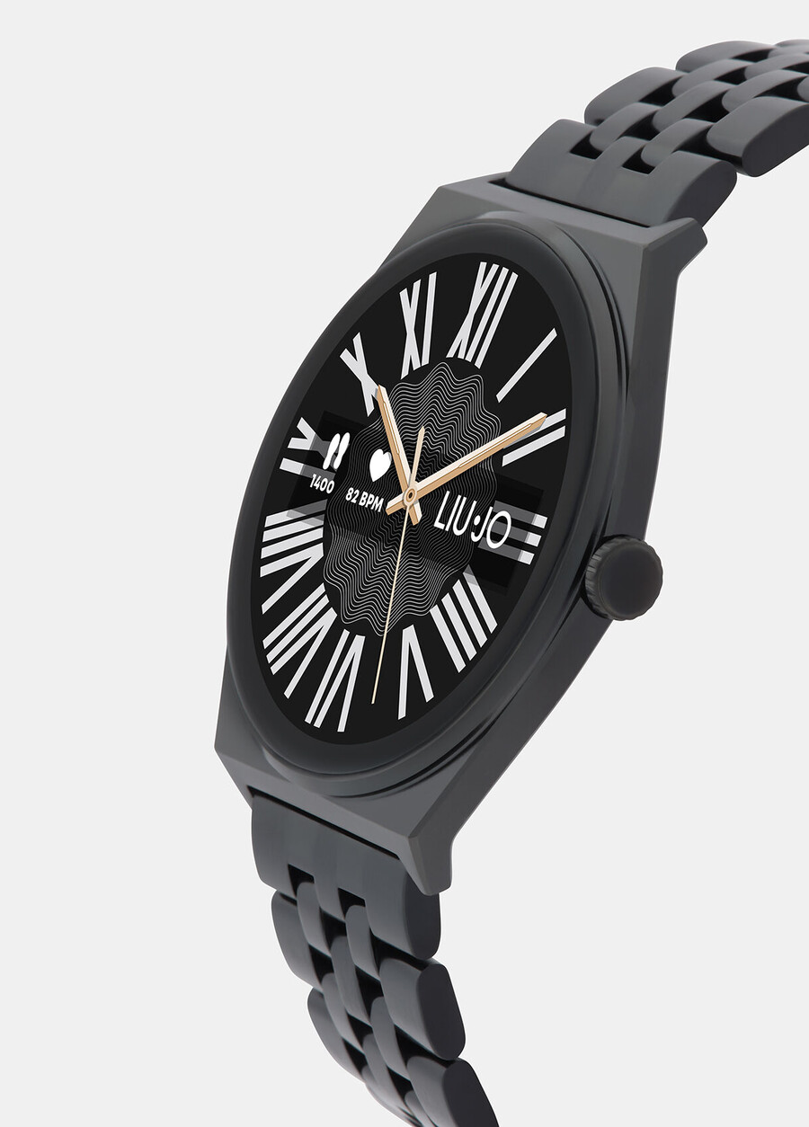 smartklocka med läderarmband